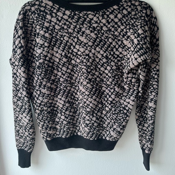 Diane Von Furstenberg Animal Print Glitter Sweater Size S/M - Picture 2 of 4